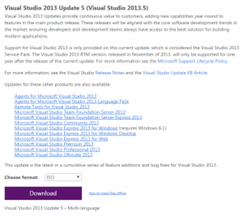 visual studio 2013 update 5 free download