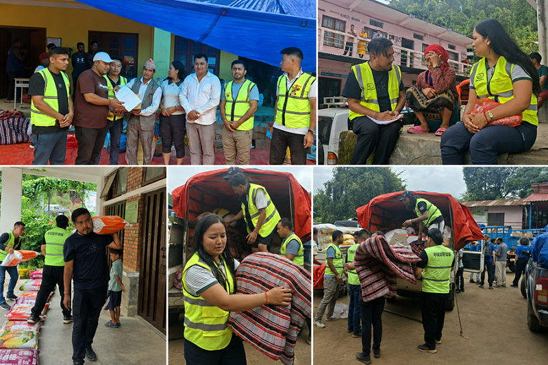 ANNFSU Conducts Flood Relief Campaign in Rasuwa District