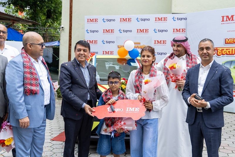 Abhishek Kalakheti Wins BYD Atto 1 EV Car In IME Tiqmo Saudi Remittance Campaign