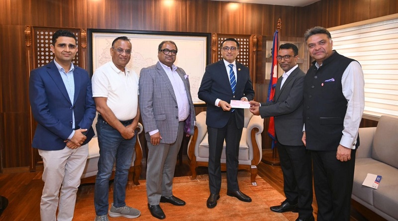 Arghakhanchi Cement Donates NPR 11.1 Million to Government Relief Fund for Bhotekoshi Flood Victims
