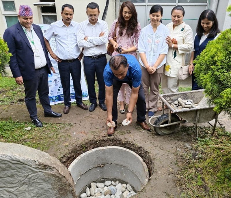 Artificial Groundwater Recharge Project Launched in Civil Service Hospital Kathmandu