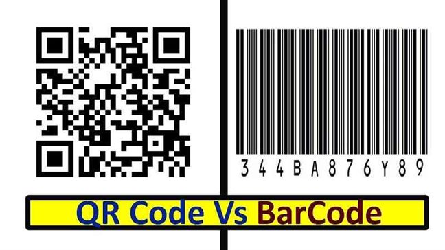 Barcodes vs. QR codes