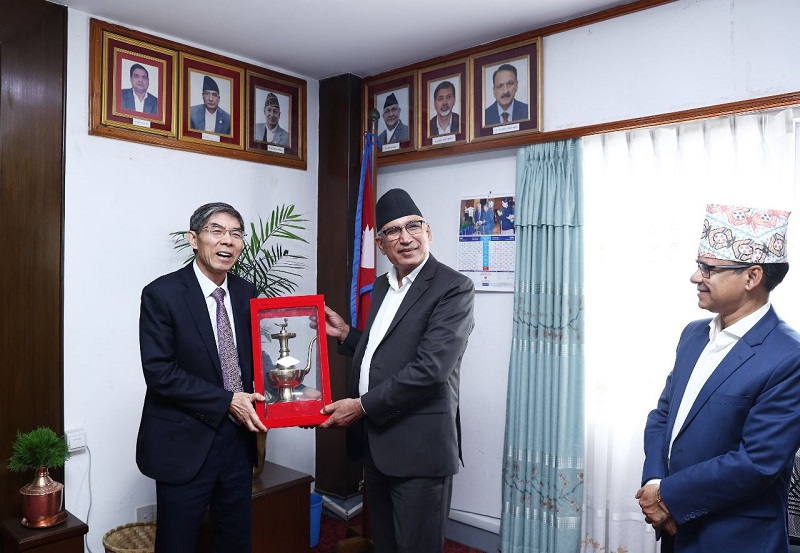Bishnu Prasad Paudel Meet Wang Lingjun