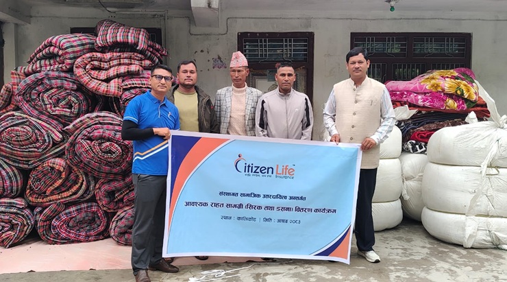 Citizen Life Distributes Blankets and Mattresses to 57 Disaster-Affected Families in Kalikot