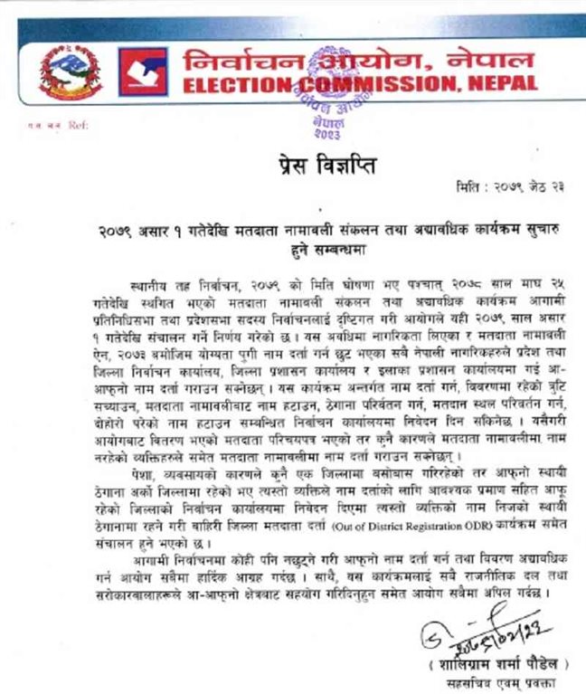 Election Commission Voter Lists
