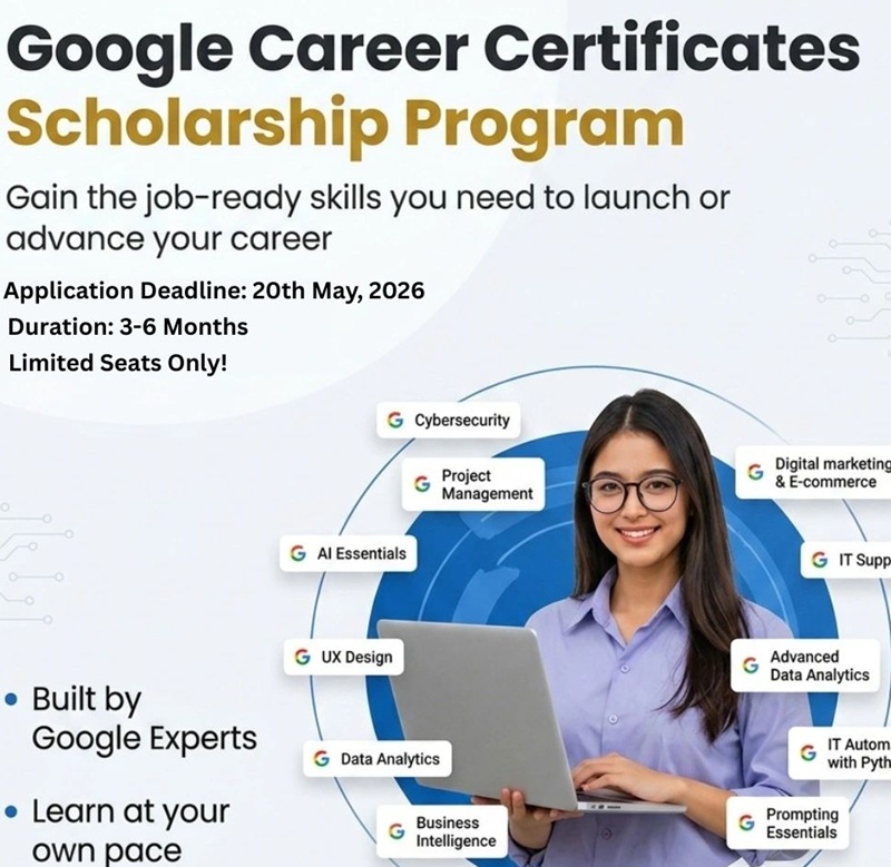 Free Google Career Certificate Scholarship