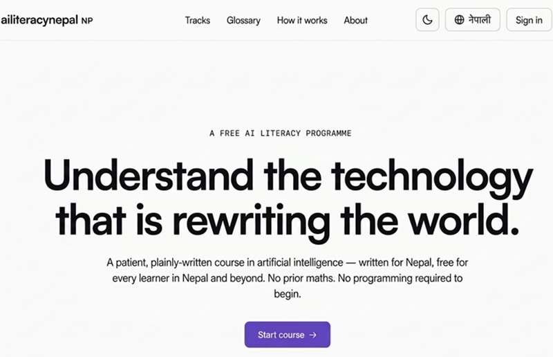 Empowering the Next Generation: A Free Nepali-Language AI Literacy Platform Launches Online