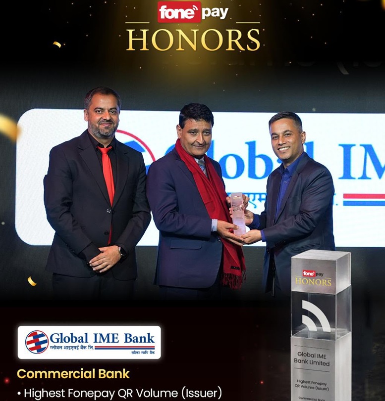Global IME Bank Honored in Two Categories at Fonepay Honors 2083