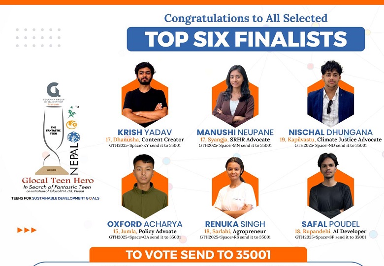 Glocal Teen Hero Nepal finalists