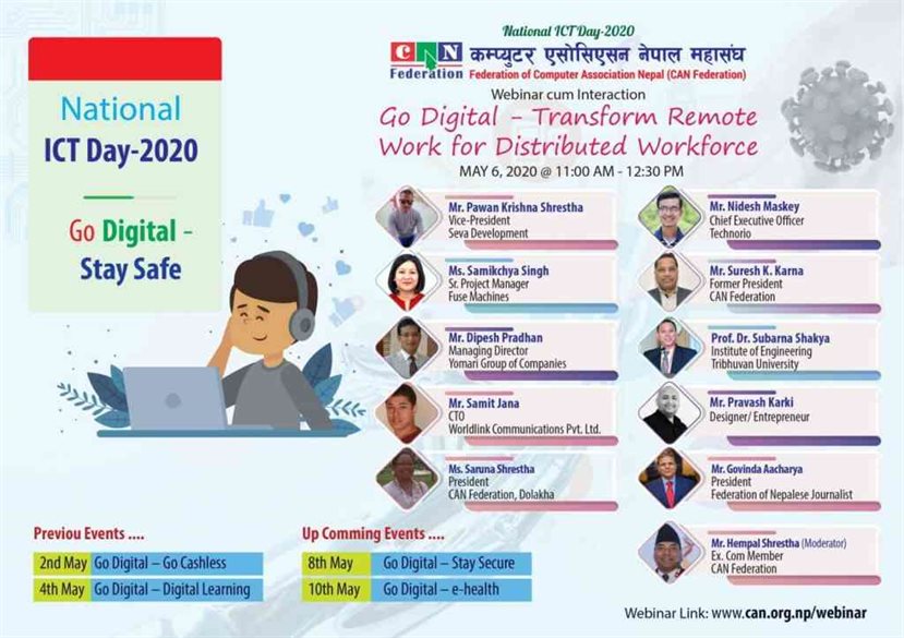 Nepal To Host Webinar Cum Interaction on Go Digital-Work Online
