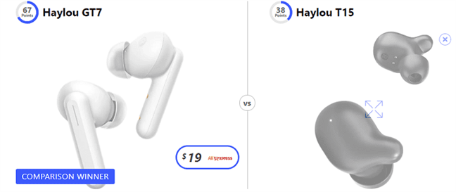 Haylou GT7 vs Haylou T15