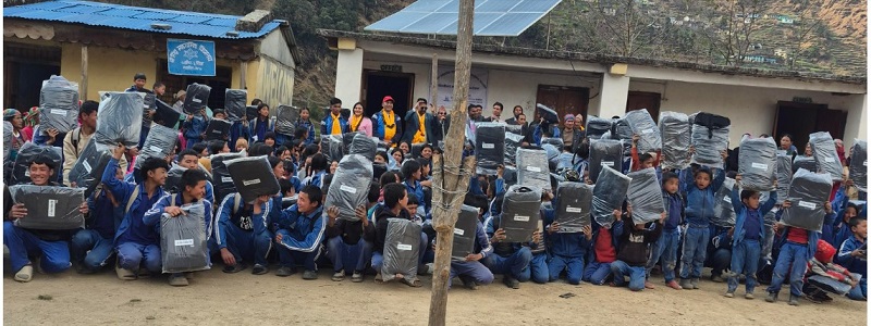 Himalayan Life educational bag distributions