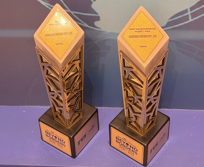 Jagadamba Motors Wins Two Global Honors at TVS Conference in Dubai