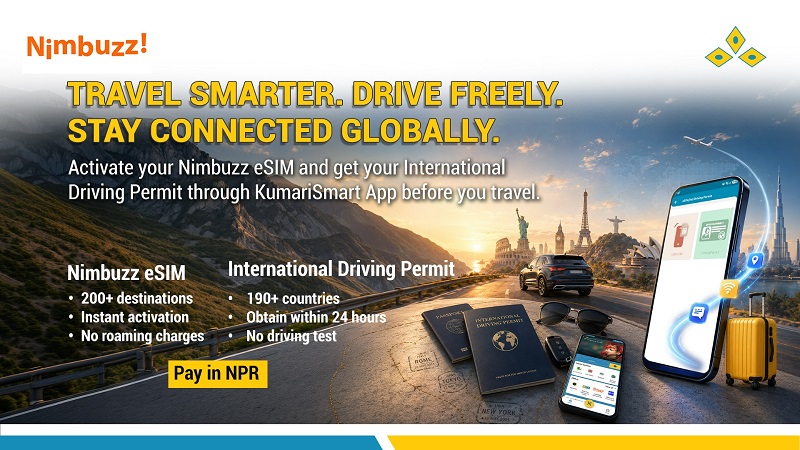 Kumari Bank Integrates International eSIM and IDP Services into Mobile Banking App