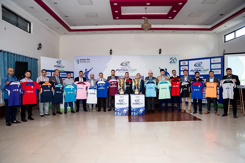 Kamana Sewa Bikas Bank Unveils Tie-Sheet, Jersey, Trophy, and Brand Anthem for Kamana Sewa Futsal Cup Season 6