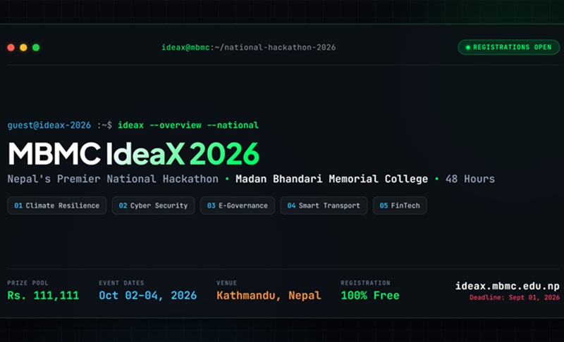 48-Hour National Hackathon ‘MBMC IdeaX 2026’ Kicks Off on October 2 at Madan Bhandari Memorial College