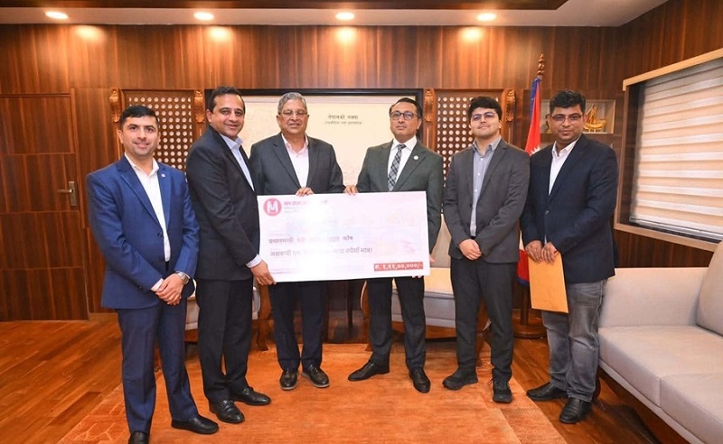 MV Dugar Group Donates Financial Assistance of 11.1 Million Rupees for Bhotekoshi Flood Victims