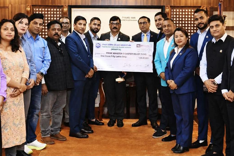 Nepal Association of Foreign Employment Agencies Donates NPR 15 Million to Prime Minister Disaster Relief Fund