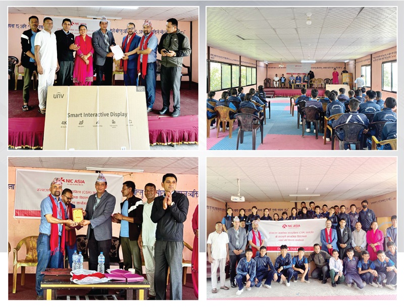 NIC Asia Bank Donates Smart Board to Shree Saraswoti Secondary School Under CSR Initiative
