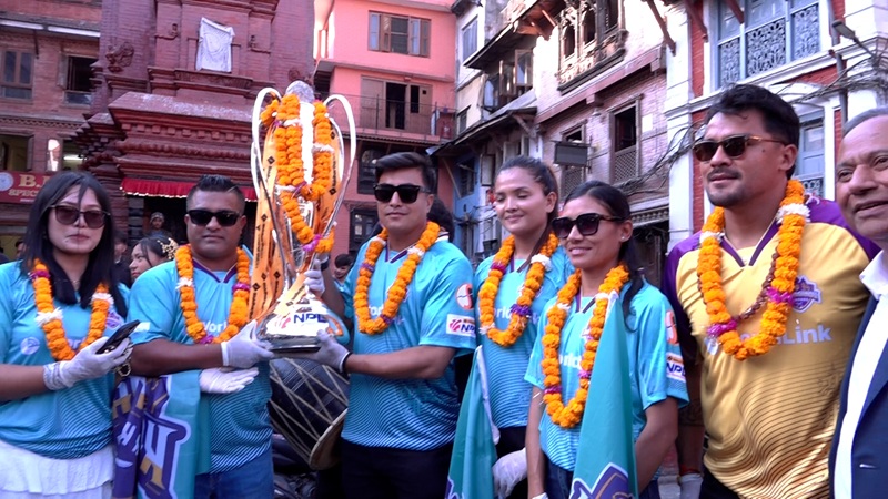 NPL Trophy Tour Hits Kathmandu Durbar Square