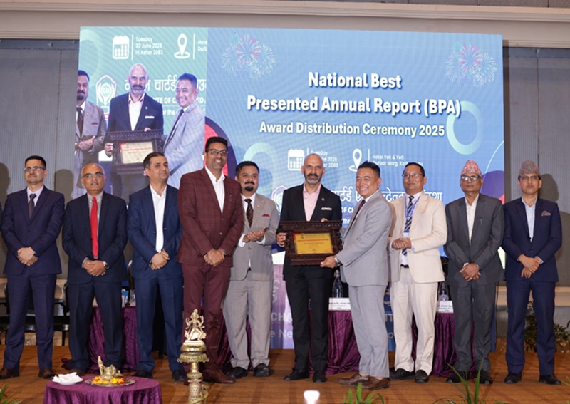 National Best Presented Annual Report Award: Nepal Life Insurance Honored with Prestigious Gold Award