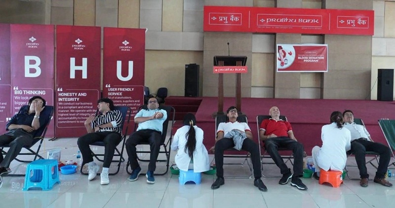 Prabhu Bank Conducts Nationwide Blood Donation Drive: 321 Pints Collected Across All 7 Provinces