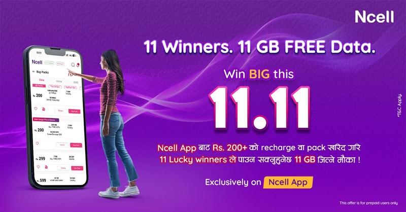 Ncell 11GB Data Offer
