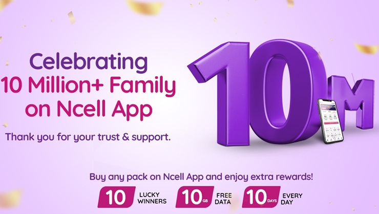 Ncell App Crosses 10 Millions