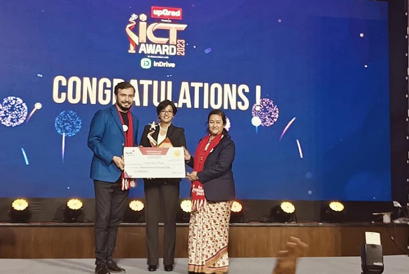 Sunaina Ghimire Pandy has been honoured with the ‘Ncell Woman ICON ICT Award 2023