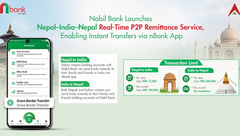 Nabil Bank Launches Nepal–India Cross-Border P2P Remittance via nBank App