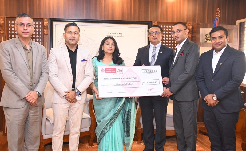 Prabhu Mahalaxmi Life Insurance Contributes NPR 5.1 Million to Prime Minister Disaster Relief Fund