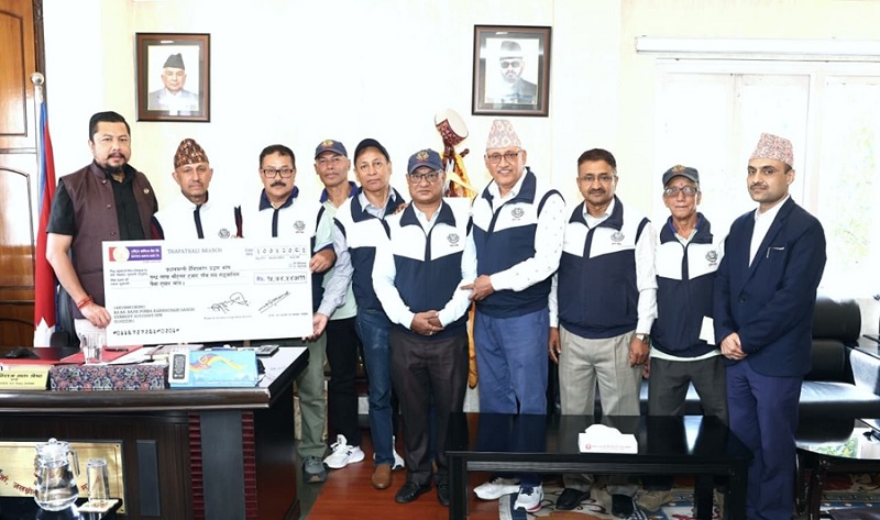 Rastriya Banijya Bank Retired Employees Donate NPR 1.57 Million for Flood Relief