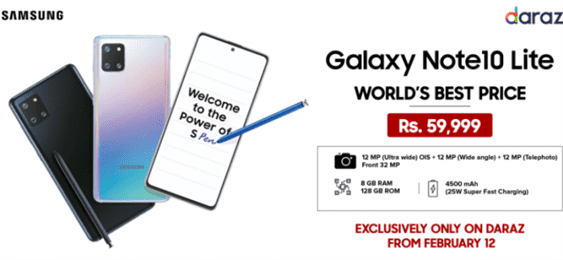 Galaxy Note 10 Lite World's Best Price