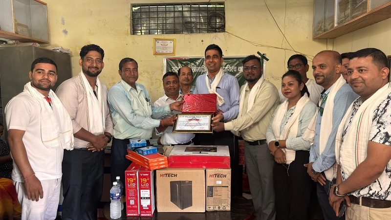 Sanima GIC Insurance Donates Computers and Printer to Two Schools Under CSR Responsibility