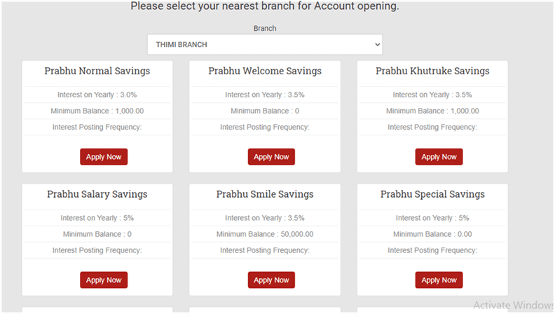 Nearest Prabhu Bank Branch