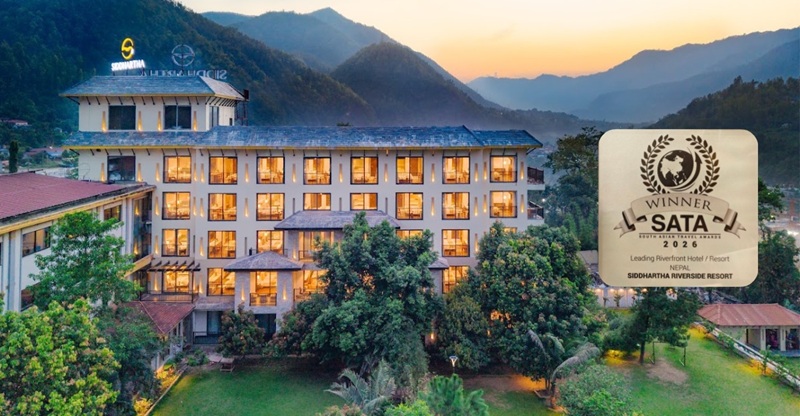 Siddharth Riverside Resort Hat-Tricks at SATA Awards as Nepal’s Leading Riverfront Resort