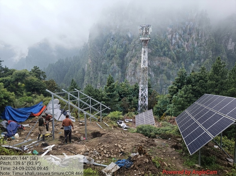 Solar System Installed Timure Telephone Tower: Ending Diesel Transport Dependency in Rasuwa