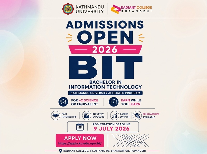 Study IT in Rupandehi: Radiant College Launches KU’s Prestigious BIT Program