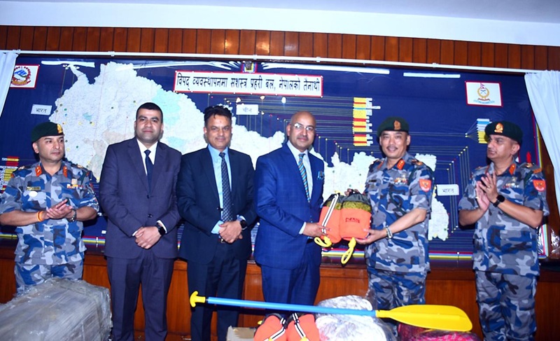 Sun Nepal Life Donates Rescue Equipment to Armed Police Force Under CSR Initiative