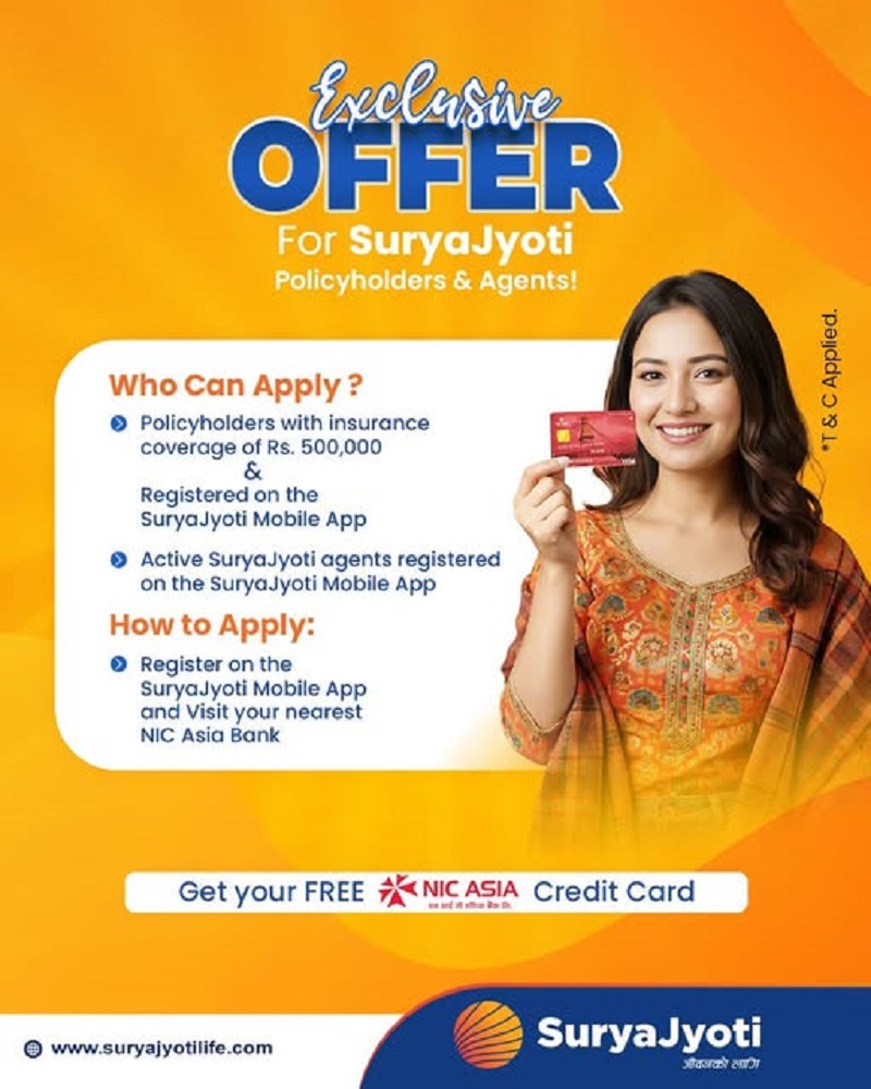 SuryaJyoti Life credit card offer