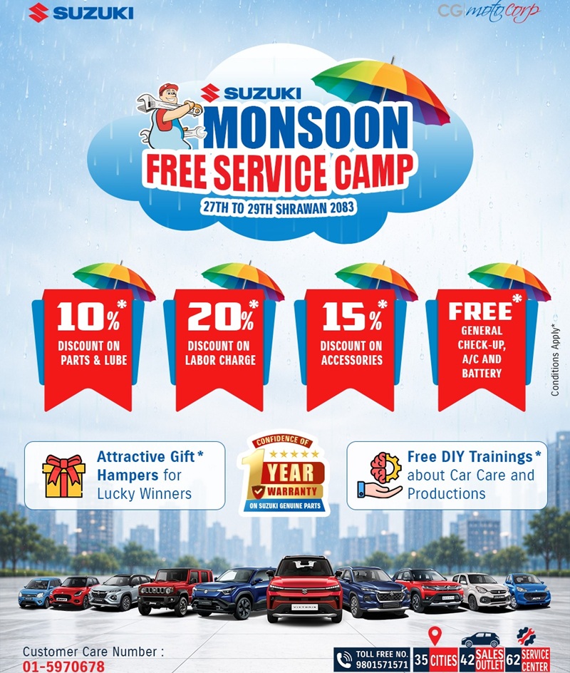 Suzuki Launches Nationwide Monsoon Service Camp Across Nepal