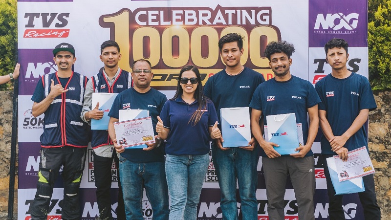 TVS NTORQ Owner’s Group Completes Second Ride in Kathmandu Celebrating 1 Lakh Milestone