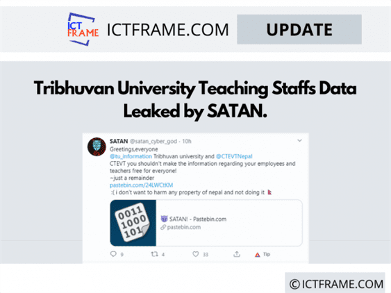 SATAN Leaked Data Of  Tribhuvan University Teaching Staffs