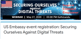 US Embassy event registration: Securing Ourselves Against Digital Threats