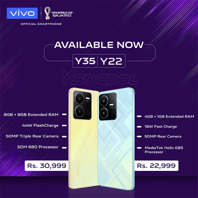 Vivo Y35 and Y22 Launched in Nepal