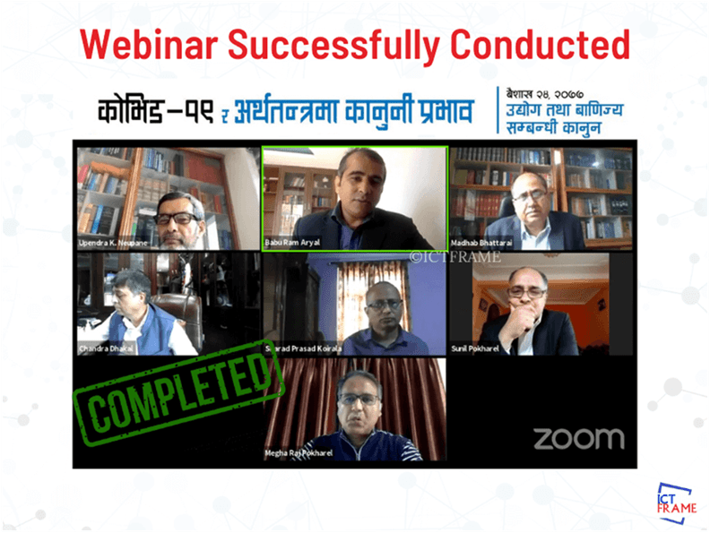 First Webinar Successfully Conducted On Legal Implication of COVID-19