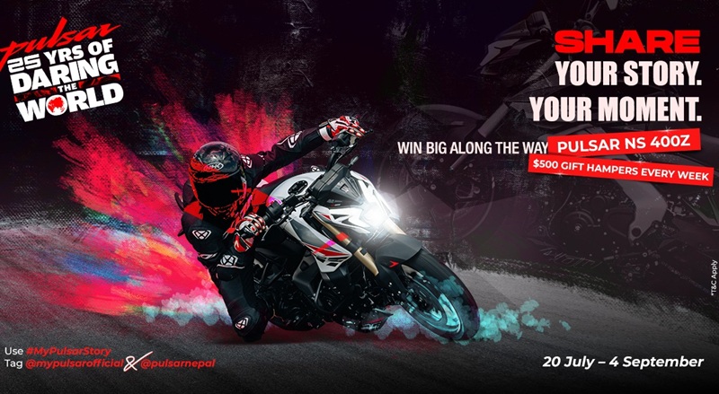 Win a Pulsar NS400Z: Share Your Journey in the #MyPulsarStory Global Campaign