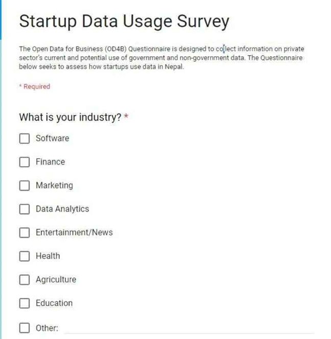 World Bank Announce Startup Data Usage Survey