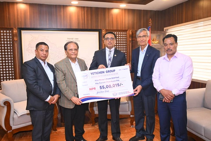 Yetichem Group Contributes NPR 5,500,015 to Prime Minister Disaster Relief Fund