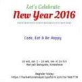 code, Eat and Be Happy Celebrate new year 2016